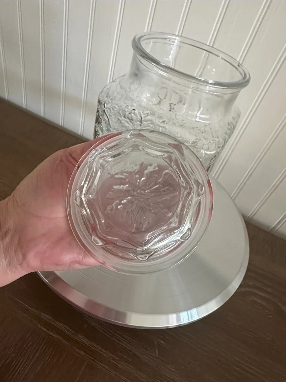 Vintage Princess House Fantasia Collection Glass Canister with Lid